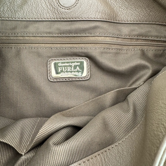 Furla Dark Taupe Leather Italian Hobo Bag - LIKE NEW - Picture 8 of 8